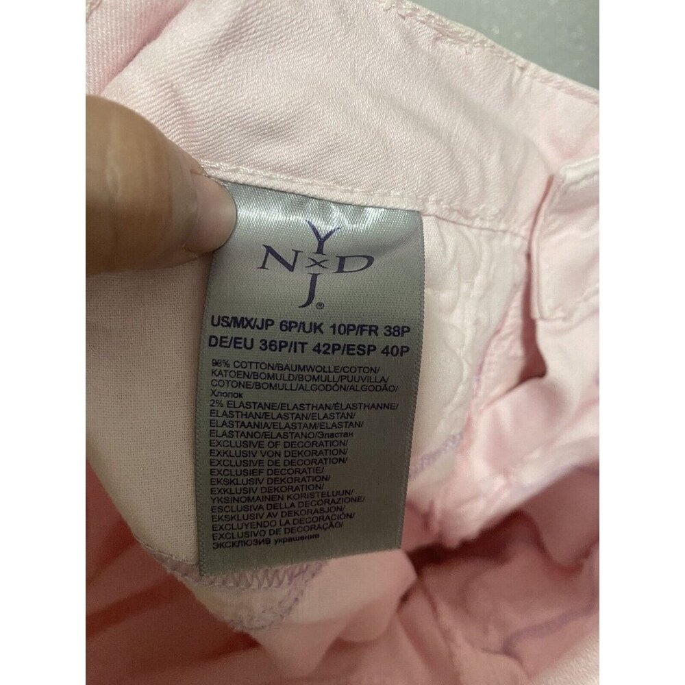 NYDJ Women’s Ankle Denim Jeans Light Pink Lift Tuck Technology Stretch Size 6p - Picture 9 of 11